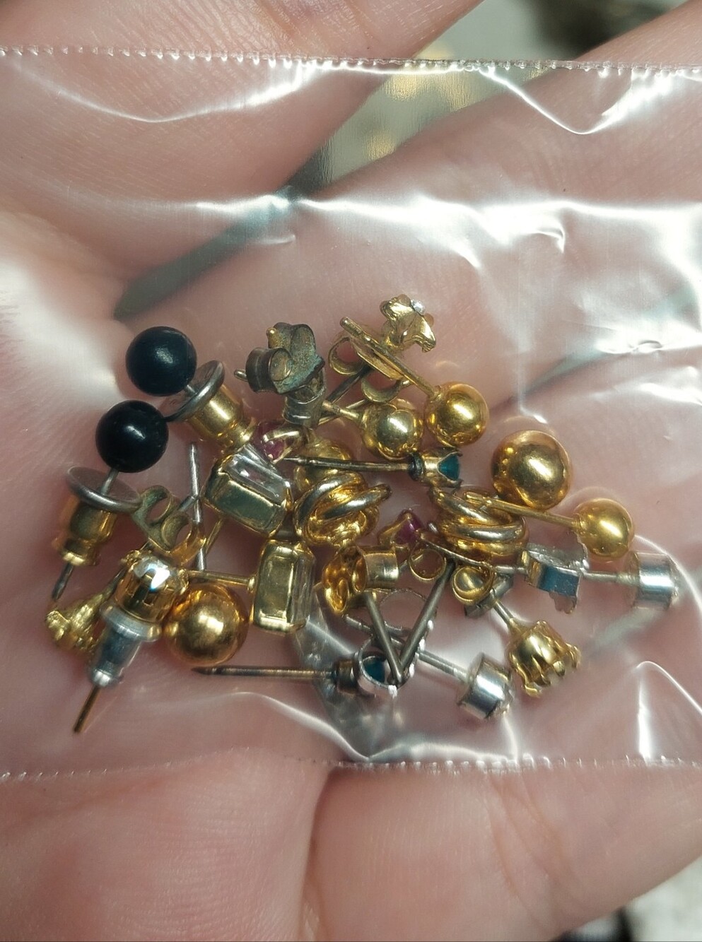 11 Pair Of Vintage Stud Earrings